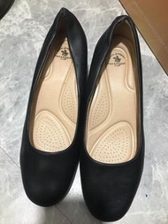 Polo黑色皮鞋返工鞋$150