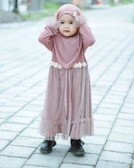 Gamis Anak Syla Baju Muslim Anak Perempuan Usia 1 - 4 Tahun
