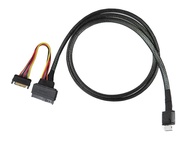 Micro SATA Cables - PCIe Gen 4 OCulink (SFF-8611) to U.2 (SFF-8639) Cable 100cm