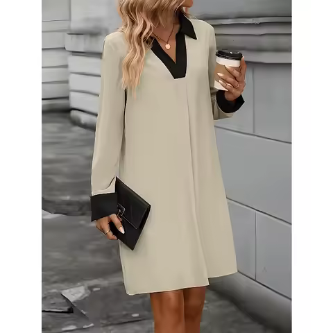 Plus Size 1XL-5XL Women Fashion New Women's A-Line Mini Dress Elegant Vintage Female Dresses