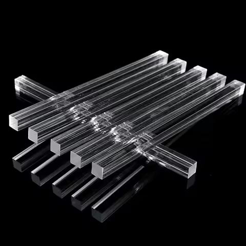 1-20pcs Acrylic Square Rods 3x3/4x4/5x5/6x6/8x8/10x10/15x15/20x20mm Length 100mm-500mm Acrylic Dowel
