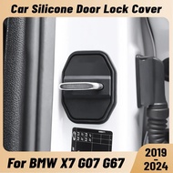 For BMW X7 G07 G67 2019-2024 Car Door Shock Absorber Door Lock Protector Silicone Auto Door Lock Lat