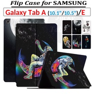 For SAMSUNG Galaxy Tab A 2016 2018 2019 Fashion Astronaut Pattern PU Leather Flip Stand Case TabA 10.1 SM-T510 T515 A6 T585 T580 P585 P580 10.5 T590 T595 T560 T561 E 9.6" Cover