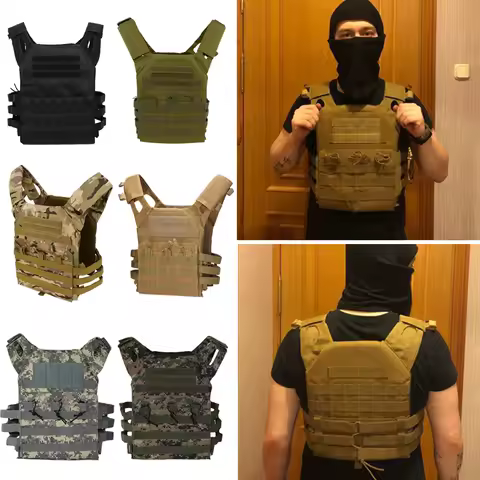 Military Tactical Vest Waterproof Outdoor Body Armor Lightweight JPC Molle Plate Carrier Hunting Ves