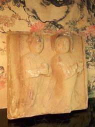 【出土文物】唐代仕女陶板磚~早期藏家收藏~