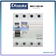 Kozuka MS8 RCCB 4 Pole 40A / 63A (30mA, 100mA, 300mA)