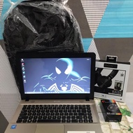 DIJUAL LAPTOP SECOND Asus X441MA vivobook black gold Celeron 4000 with