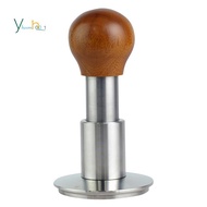 Coffee Impact Tamper 58.5mm Wooden the Force Constant Pressure Tamper with Calibrated Spring Loaded