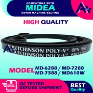 (6PH1952) MD-6288 / MD-7288 / MD-7388 / MD610W Compatible With MIDEA Dryer Machine Belting Dryer Rub