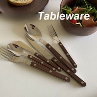HERA Korea Style Cutlery Set Stainless Steel Spoon Fork Steak Knife Butter Knife Tableware