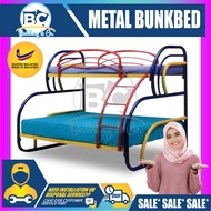 Queen Single SuperBase Metal Bunk Bed / Double Decker Bed / Queen Metal Bed / Queen Bed / Couple Bed / Couple Bedframe / Adult Bedframe / Large Bed / Homestay Bed / Master Bedroom Bed / Katil Besi Kuat