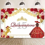 AIBIIN 10x7ft Western Cowgirl Quinceanera 15th Birthday Backdrop Mexican Fiesta Bday Backdrop Rose C
