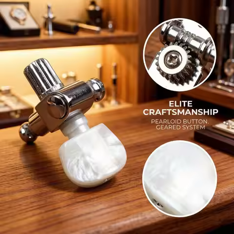 2026 NEW 5th String Geared Banjo Tuner Zinc Alloy Lightweight Silver Peg Machine Head Banjo Tuning B