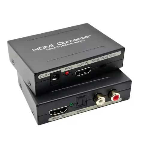 HDMI Converter 4K HDMI Audio Extractor Splitter HDMI to HDMI+ Audio ( SPDIF + RCA L/R Stereo ) Conve