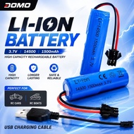 RC Car 3.7V Li-ion Battery Set 14500 / 18650 / USB Charger SM 2Pin Rechargeable Battery for RC Car R