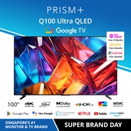 PRISM+ Q100 Ultra|4K QLED GoogleTV|100inch|GooglePlaystore|Inbuilt Chromecast|HDR10+|DolbyVision [Arrives in Late April]