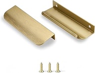 sunlithor 30 Pack Edge Finger Pull for Cabinets Kitchen Concealed Aluminum Flat Hidden Bar Pulls Dra