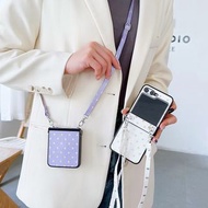 星星款斜孭折疊手機殼 Cross-body Stars Phone Case for Z-Flip 5, Z-Flip 4, Z-Flip 3, Oppo Find N2 Flip, Vivo X F