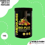 Bio-Plus NPK 8-8-8 Organic Fertiliser / Fertilizer for Overall Growth, 1kg