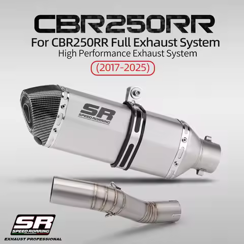 Slip On For CBR250RR CBR250 2017-2025 Motorcycle Full Exhaust Systems Middle Link Pipe Escape Connec