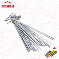TENDA Galvanized Iron Camping Tent Peg 18cm Tent Peg | Strong Full Stainless Steel Camping Hiking Te