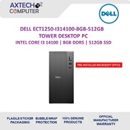 Dell ECT1250-i314100-8GB-512GB Tower Desktop PC ( i3-14100 , 8GB, 512GB SSD, Intel, W11P )