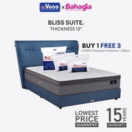 Vono Hotel Collection Bliss / Elegance / Luxe Suite Mattress Free 2 Pillow + 1 Mattress Protector ~13inch Tilam