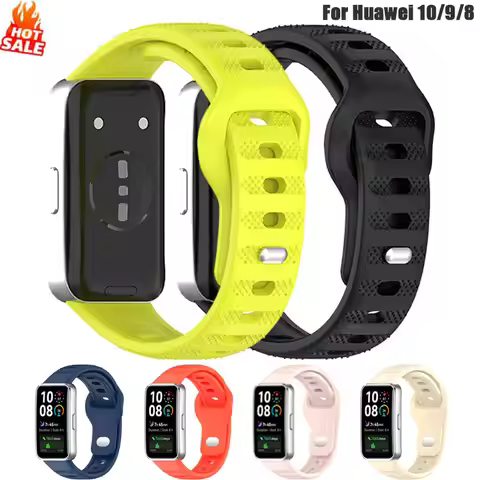 Strap For Huawei Bands 9/8 NFC Band Accessories Replacement Sport Silicone watch bracelet pulseira c