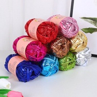 100g Imitation Leather Shiny Crochet Yarn DIY Hand Knitting Yarn Ball For Bag Blanket Cushion T-Shirt