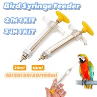 10/20/30/50ml Bird feeder Parrot feeding syringe Baby bird handfeed syringe+bird feeding spoon