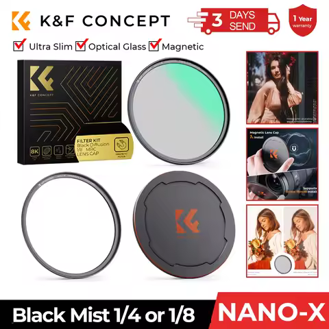 K&F CONCEPT Magnetic Black Mist Diffusion 1/4 1/8 Lens Filter Special Effects Shoot Video like movie
