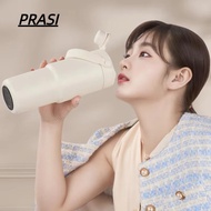 PRASI Cold Coffee Cup, Inner Ceramics 24OZ Travel Mug, Easy to Use 735ML Insulated Portable Insulate