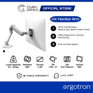 Ergotron HX Desk single Monitor Arm , VESA Desk Mount, Ergonomic Mount Stand, Supports up to 19KG & 