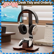 SHOOGEL Headphone Stand, Wooden Universal Headset Stand,  Detachable Creative Headphone Holder Desk 