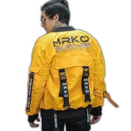 [Waterproof] Jaket Parasut Jaket Bomber Mrko 095 Saku Belakang Model Korean Streetwear Bahan Taslan 