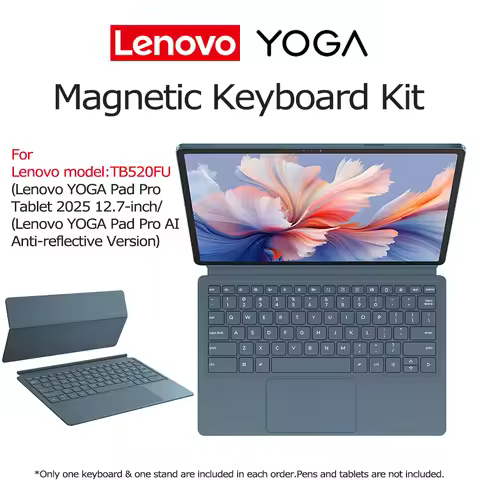 Original Lenovo Magnetic Stand 12.7'' Yoga Tab Plus Keyboard Kit for TB520 YOGA Pad Pro Tablet Back 