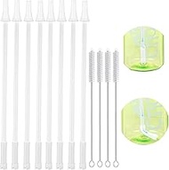 8-pack Replacement Straws for 1/Half Gallon Water Bottle (64 oz/ 128 oz Jug),Reusable Silicone Straw