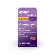 Amazon Basic Care Omeprazole Delayed Release Tablets 20 mg, Acid Reducer, 14 Count