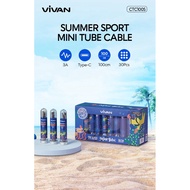Vivan Data Cable CTM100S / CTC100S / CTL100s Summer Sport Mini Tube Original