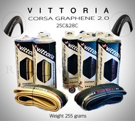 ยางเสือหมอบ Vittoria Corsa Graphene 2.0 ยางงัด(แก้มดำ&amp;แก้มเหลือง)