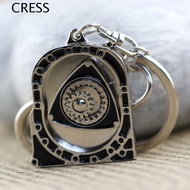 CRESS Spinning Rotor Keychain, Zinc Alloy Mechanical Automotive Engine Rotary Keyring, Backpack Pend