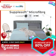 NeckPro Supplesoft Microfibre Fitted Bedsheet Set | 700 Thread Count OEKO-TEX| Fits Up To 14 Inches 