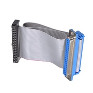 DMiotech 40Pin 0.2m Long 2.54mm IDC Wire Flat Ribbon Cable DB37 Female to FC-40 Connector with Grey 