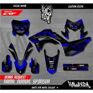 DECAL CRF 150 L SUPERMOTO FULL BODY HITAM SUPER GLOSSY DOFF DESAIN KEREN KLX DTRACKER WR BY HALUXCY