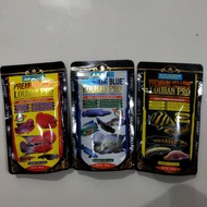 Akari Premium Blue yellow Red Maxi LOUHAN PRO CHANNA predator lohan 100gr Pellet 2mm