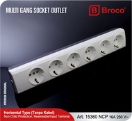 Stop Kontak 6 Lubang Putih Broco - 15360