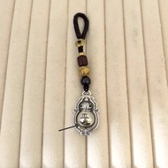 Trendy Style Pure Copper Thai Silver Keychain Car Pendant Male Chinese Style Retro Distressed Access