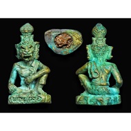 Phra Lersi Pu Zhao Serming Phai  鲁士布周十面派，第二期绿合金材质 2551Be（2008年制作） Lp Kalong ，Wat Khao Laem