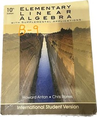 “elementary linear algebra with supplemental applications, 10th ed” Howard Anton, Chris Rorres 線性代數