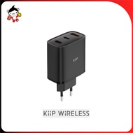 KIIP G65W 3 PORT Wall Charger Adapter GaN 65W Fast Charging Charger Head Mini Compact Travel Adapter